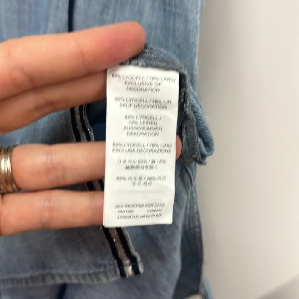 J Crew blue chambray dress coverup S - Picture 6 of 7